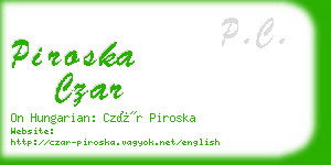 piroska czar business card